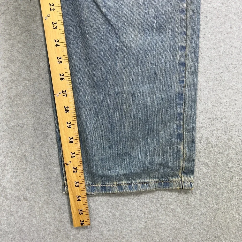 Levi's Jeans Men's 36x34 Blue Denim Distressed Relaxed Fit Straight Leg Modern